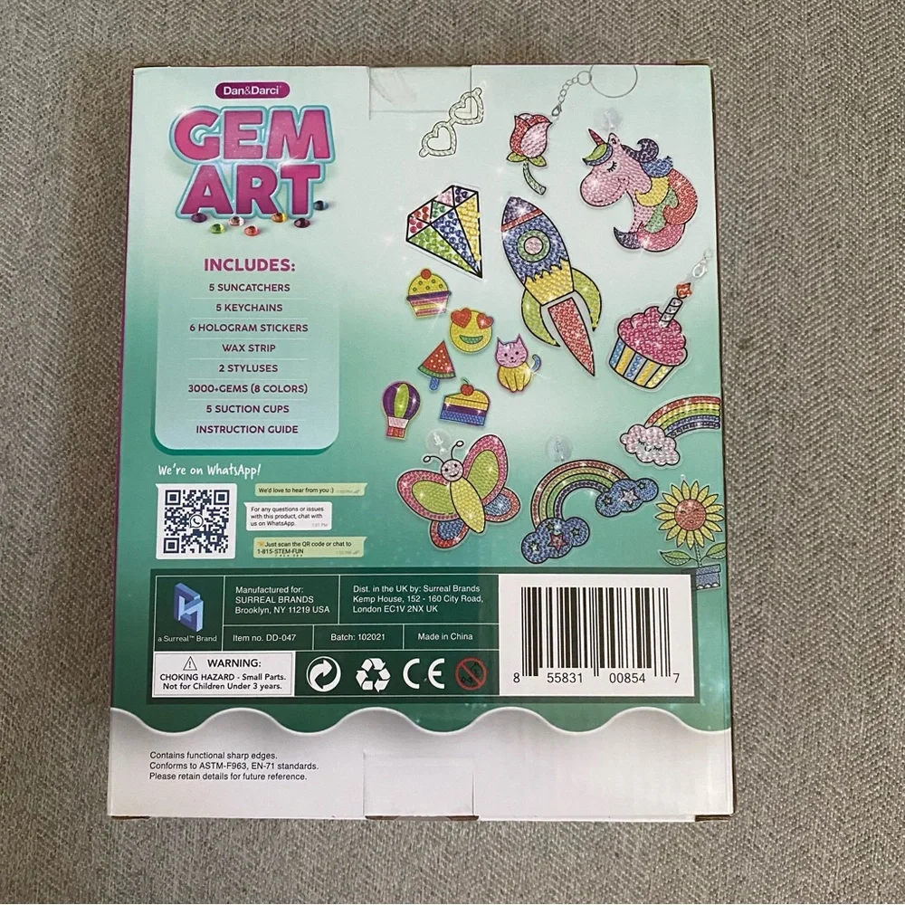 Gem Art, Kids Diamond Painting Kit for Kids - Big 5D Gems - Arts and Crafts